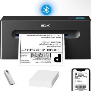 Bluetooth Thermal Shipping Label Printer, Wireless 4x6 Shipping Label Printer